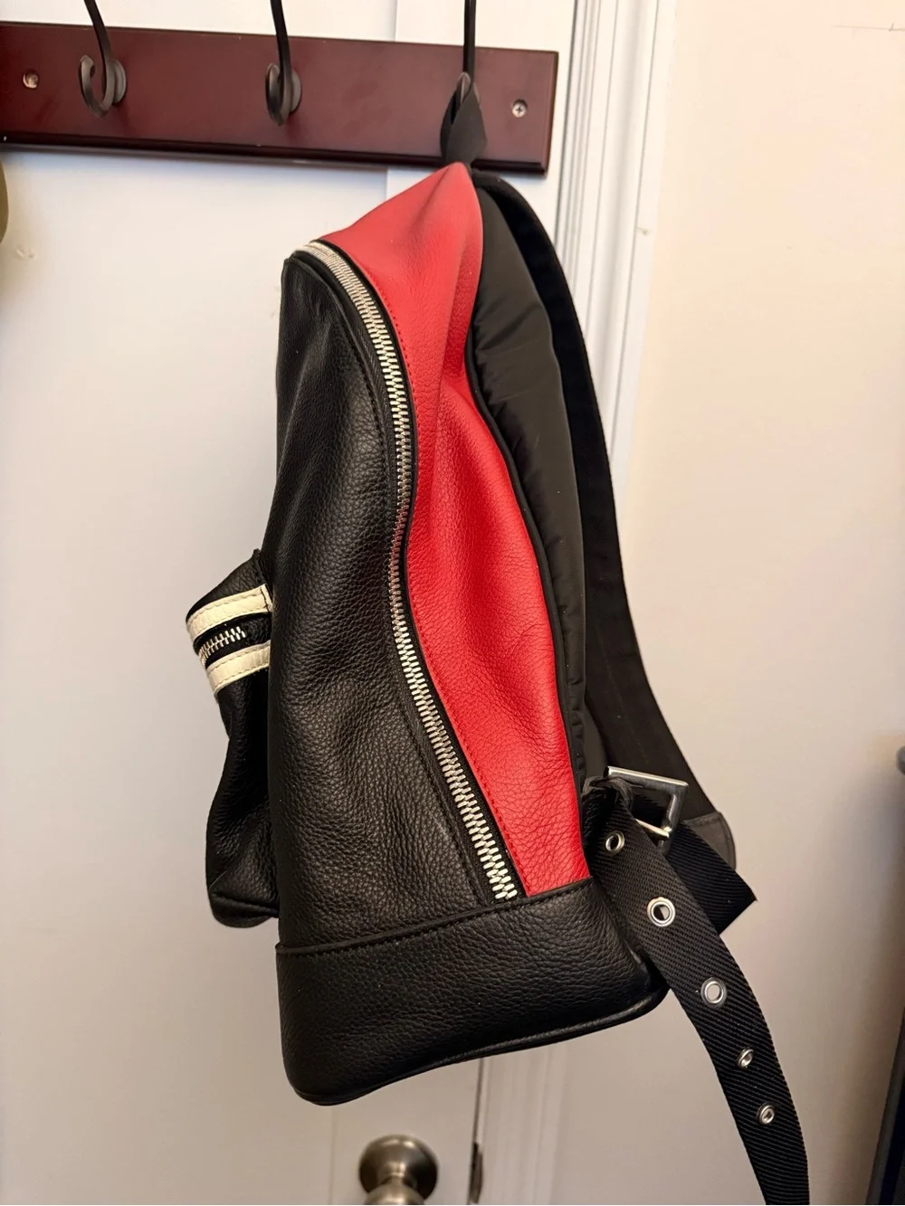 The Kooples x Zayn Malik Black & Red Leather Backpack